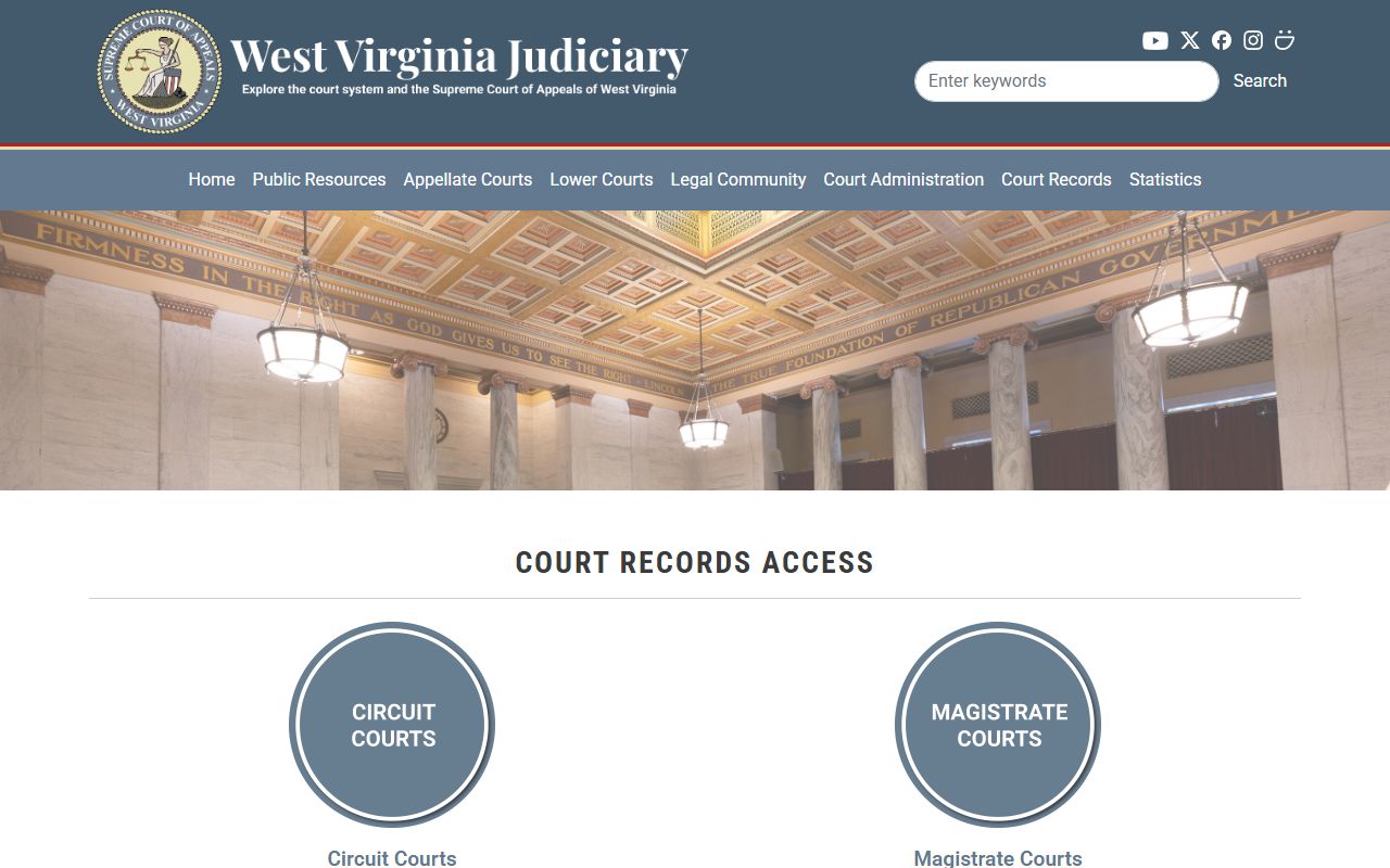 Wirt County court records after arrest access through West Virginia Judiciary portals